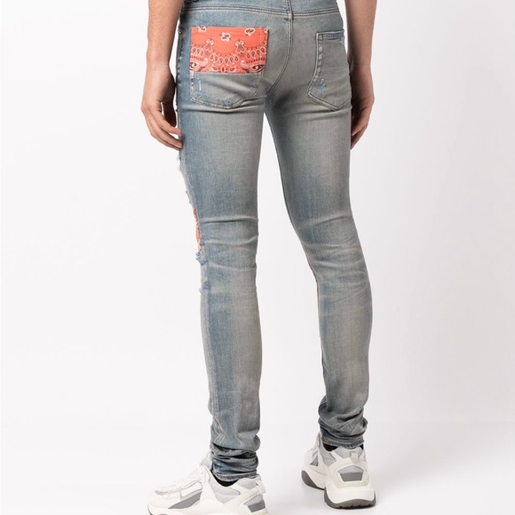 Amiri Artpatch Bandana Jeans - Picture 3 of 7